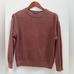 ZARA Ribbed Knit Sweater | Mauve Brown | Kids 11–12 (Fits XS/S)